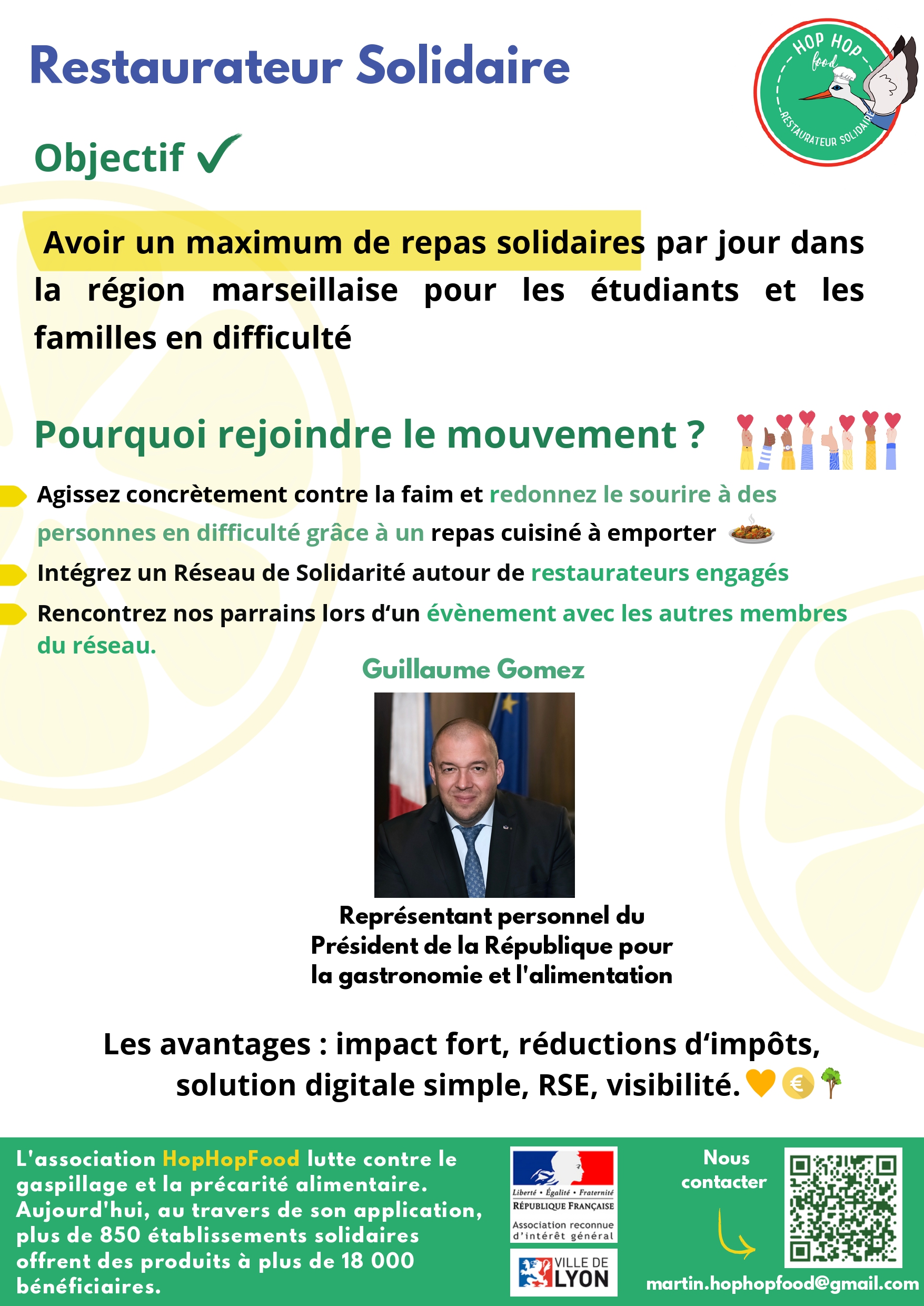 ASSO HOPHOPFOOD Flyer Défi Restaurateur Solidaire à Marseille